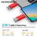 MICRODRIVE 64GB 2-in-1 USB 2.0 / USB-C-muistitikku - musta