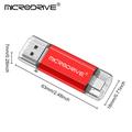 MICRODRIVE 64GB 2-in-1 USB 2.0 / USB-C-muistitikku - musta