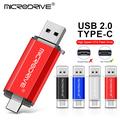 MICRODRIVE 64GB 2-in-1 USB 2.0 / USB-C-muistitikku - musta