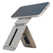MagSafe-yhteensopiva teline / selfiekeppi, jossa on korttipaikka, iPhone-mallille - harmaa