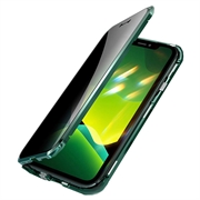 iPhone 11 Magneettikotelo Yksityisyyttä Karkaistua Lasia - Vihreä