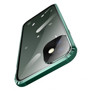 iPhone 11 Magneettikotelo Yksityisyyttä Karkaistua Lasia - Vihreä