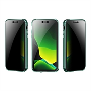 iPhone 11 Magneettikotelo Yksityisyyttä Karkaistua Lasia - Vihreä