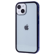 iPhone 15 Magneettikotelo Yksityisyyttä Karkaistua Lasia - Sininen