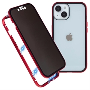 iPhone 15 Magneettikotelo Yksityisyyttä Karkaistua Lasia