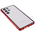 Samsung Galaxy S22 Ultra 5G Magneettikotelo Panssarilasi - 9H sella - Punainen