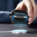 Magneettikotelo Apple AirPods Pro , Buckle Design Bluetooth-kuulokkeet TPU kansi karabiini - Musta + sininen