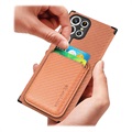 Samsung Galaxy S22 Ultra 5G Magneettikotelo Korttipidikkeellä - Hiilikuitu