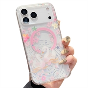 iPhone 17 Pro magneettikotelo, jossa on upotettuja strassikiviä - Joutsenet