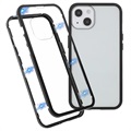 iPhone 13 Mini Magneettinen Kotelo Karkaistulla Lasisella Takapaneelilla - Musta