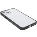 iPhone 13 Mini Magneettinen Kotelo Karkaistulla Lasisella Takapaneelilla - Musta