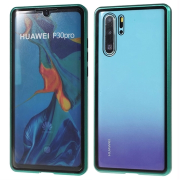 Huawei P30 Pro Magneettikotelo Panssarilasi - 9H sella - Vihreä