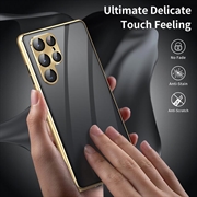 Samsung Galaxy S23 Ultra 5G Magneettikotelo Panssarilasi - 9H sella - Yksityisyyssuoja - Kulta