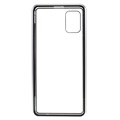 Samsung Galaxy A51 Magneettikotelo Panssarilasisella - Hopea