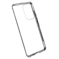 Samsung Galaxy A53 5G Magneettikotelo Panssarilasi - 9H sella - Hopea