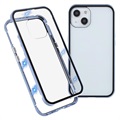 iPhone 13 Magneettikotelo Panssarilasisella - Sininen
