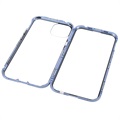 iPhone 13 Magneettikotelo Panssarilasisella - Sininen