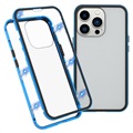 iPhone 13 Pro Magneettikotelo Panssarilasisella - Sininen