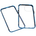 iPhone 13 Pro Magneettikotelo Panssarilasi - 9H sella - Sininen