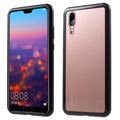Huawei P20 Magneettinen Kotelo Karkaistulla Lasisella Takapaneelilla - Musta