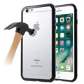 iPhone 6/6S Magneettinen Kotelo Karkaistulla Lasisella Takapaneelilla - Musta