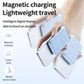 Magneettinen langaton verkkovirtalähde USB-C- ja Lightning-kaapeleilla - 10000mAh/15W - musta