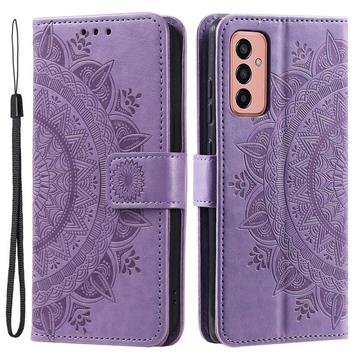 Samsung Galaxy A14 Mandala Series Lompakkokotelo - Violetti