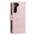Mandala Sarja Samsung Galaxy S22 5G Lompakkokotelo - Pinkki
