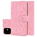 Mandala Sarja iPhone 11 Lompakkokotelo - Pinkki