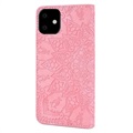 Mandala Sarja iPhone 11 Lompakkokotelo - Pinkki