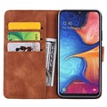 Mandala Series Samsung Galaxy A50 Lompakkokotelo - Ruskea