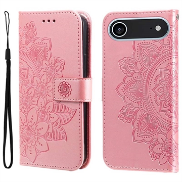 iPhone 17 Air Mandala Series Lompakkokotelo - Pinkki