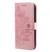 iPhone 17 Air Mandala Series Lompakkokotelo - Pinkki
