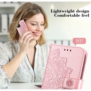 iPhone 17 Air Mandala Series Lompakkokotelo - Pinkki