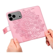 iPhone 17 Pro Max Mandala Series Lompakkokotelo - Pinkki