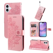 iPhone 17 Mandala Series Lompakkokotelo - Pinkki