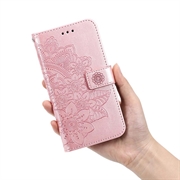 iPhone 17 Mandala Series Lompakkokotelo - Pinkki