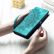 iPhone 16e Mandala Series Lompakkokotelo - Vihreä