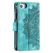 iPhone 16e Mandala Series Lompakkokotelo - Vihreä