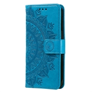 Mandala Sarja Xiaomi Redmi 12C Lompakkokotelo - Sininen