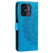 Mandala Sarja Xiaomi Redmi 12C Lompakkokotelo - Sininen