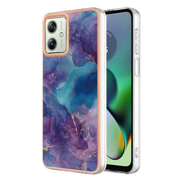 Motorola Moto G54 Marble Pattern Galvanoitu TPU-Suojakotelo