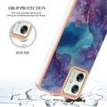 Motorola Moto G54 Marble Pattern Galvanoitu TPU-Suojakotelo