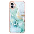 Marble Pattern Galvanoitu Nothing Phone (1) TPU-Suojakotelo - Vihreä