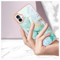 Marble Pattern Galvanoitu Nothing Phone (1) TPU-Suojakotelo - Vihreä