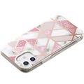 Marble Pattern Galvanoitu iPhone 12 mini TPU-Suojakotelo