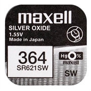 Maxell 364/SR621SW hopeaoksidiparisto kelloihin, 1.55V