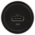 Maxlife MXCC-04 USB-C Nopea Autolaturi - 20W - Musta