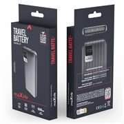Maxlife MXPB-07 kaksois-USB-varavirtalähde 10000mAh - musta