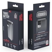 Maxlife MXPB-07 kaksois-USB-varavirtalähde 20000mAh - musta